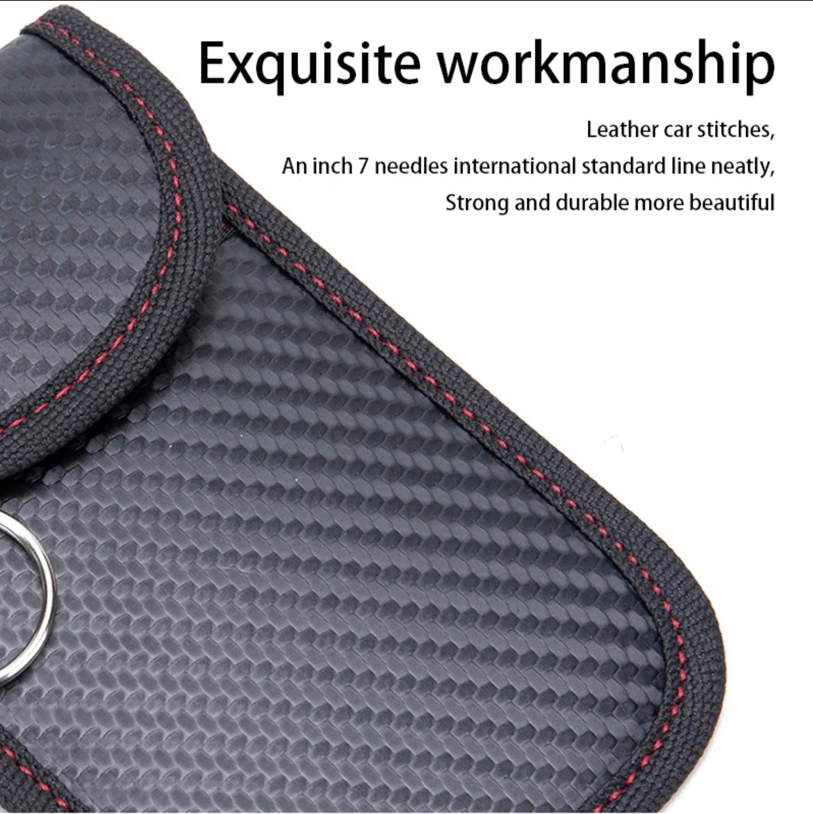 2pcs Carbon Fiber Faraday Key Fob Protector