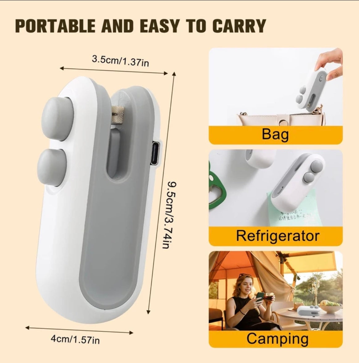 1pc Mini Clip Bag Sealing Machine