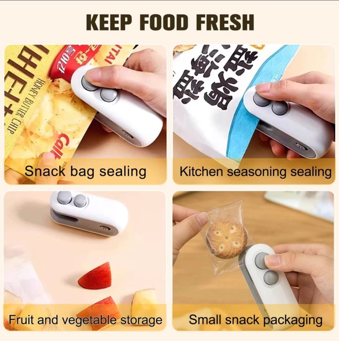 1pc Mini Clip Bag Sealing Machine