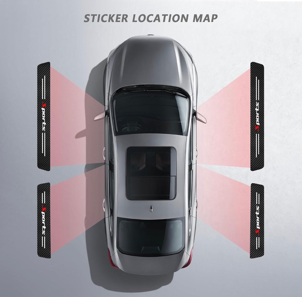 4PCS Carbon Fiber Door Sill Protector