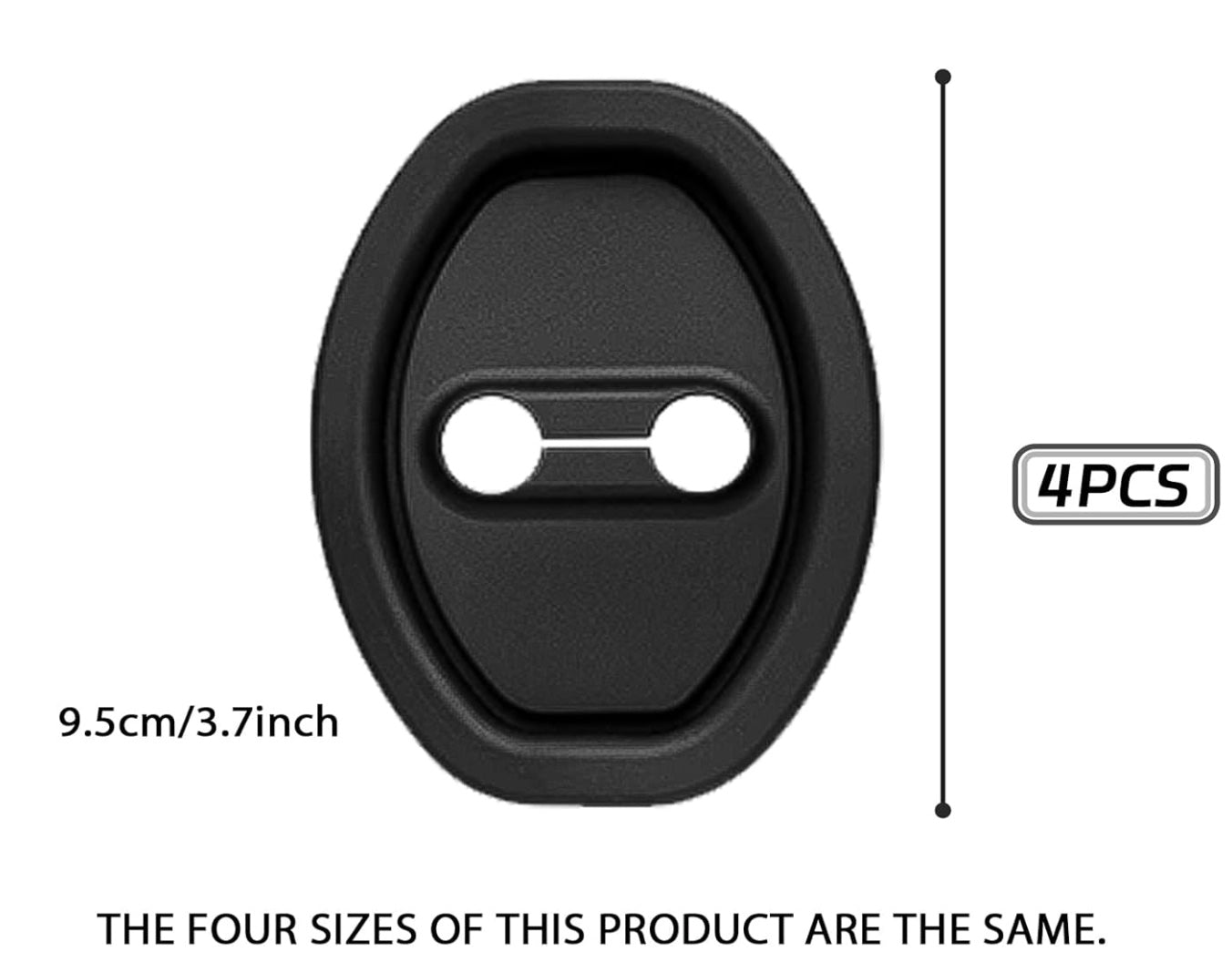 4pcs Car Door Latch Lock Cover Strike Protector
