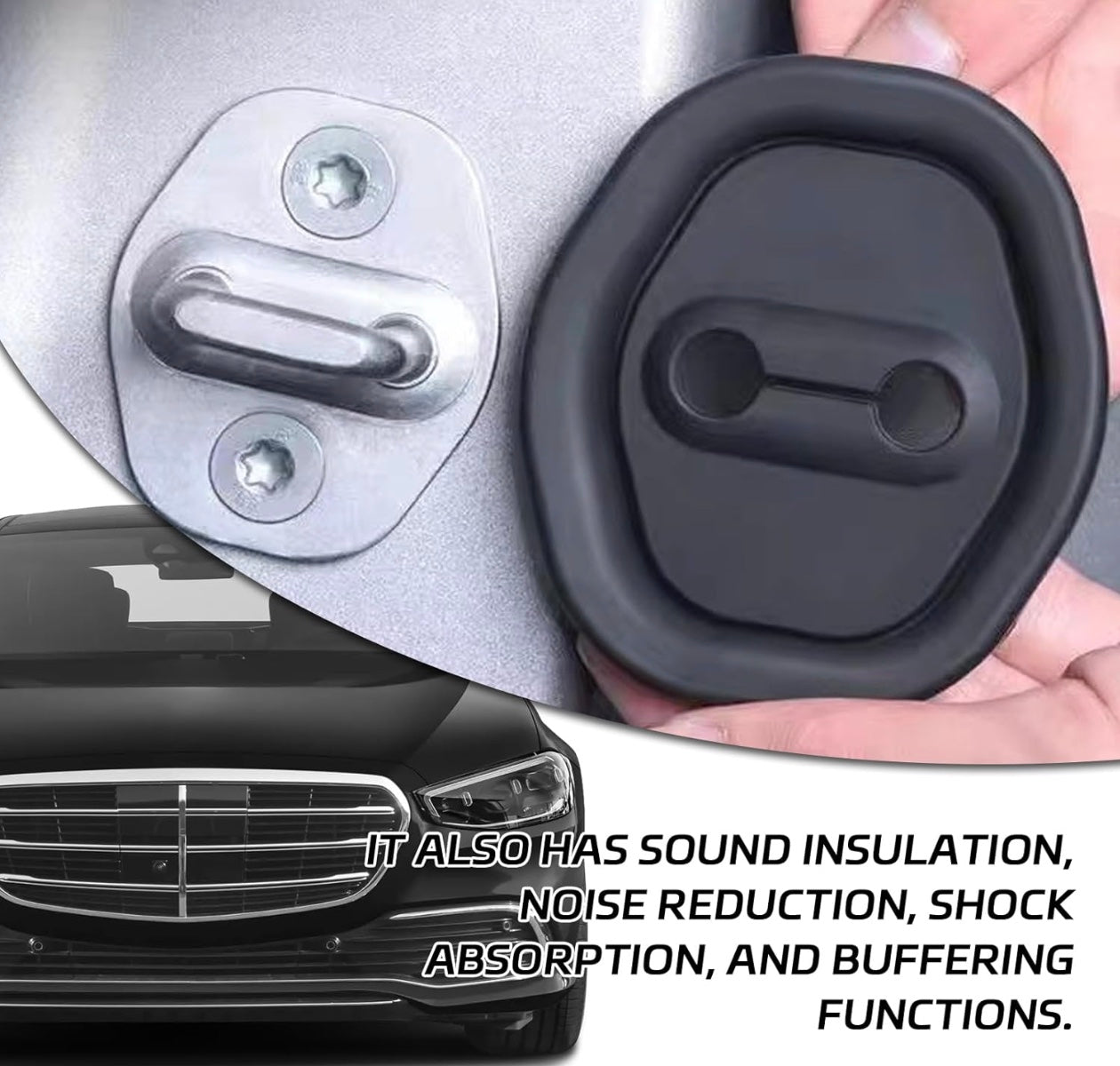 4pcs Car Door Latch Lock Cover Strike Protector