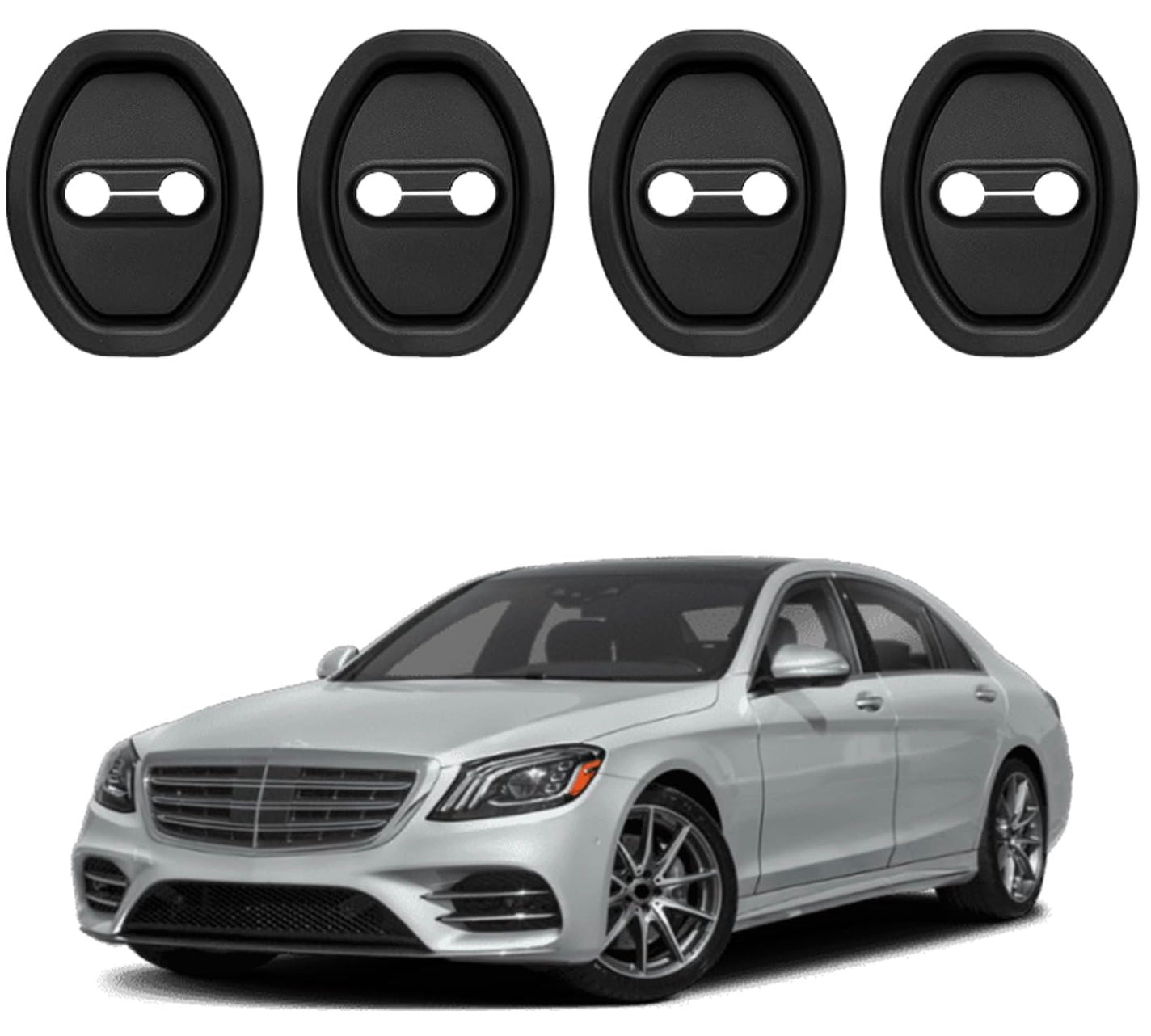 4pcs Car Door Latch Lock Cover Strike Protector