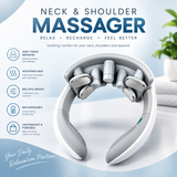 Neck Massager - Portable Kneading Shiatsu Massager with Heat Feel