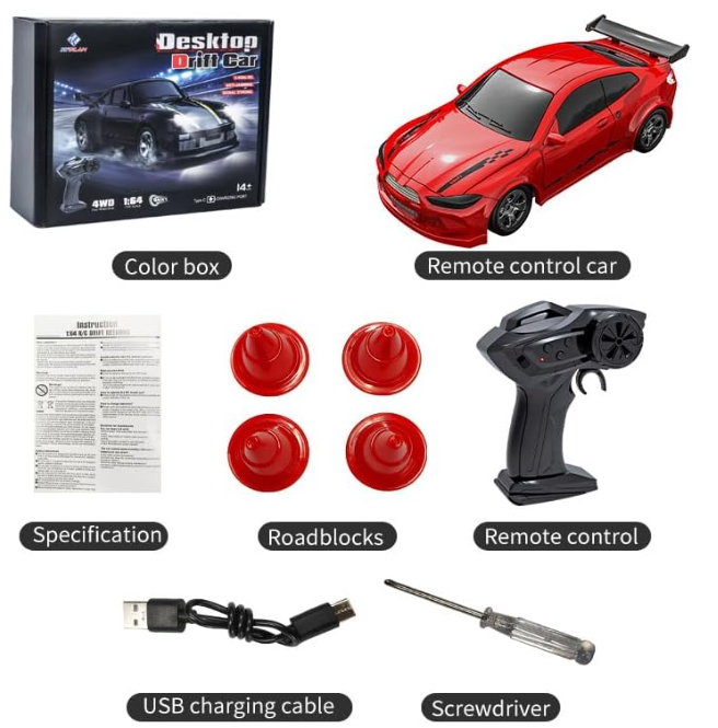 Mini Drift RC Car - 1/64 Scale