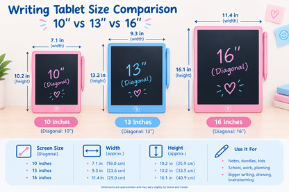 LCD writing tablet erase button detail