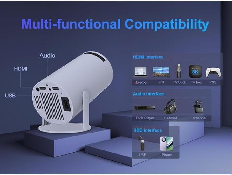 Mini Portable Projector - Ultra HD