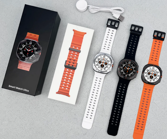 Smart watch showing heart rate and activity stats