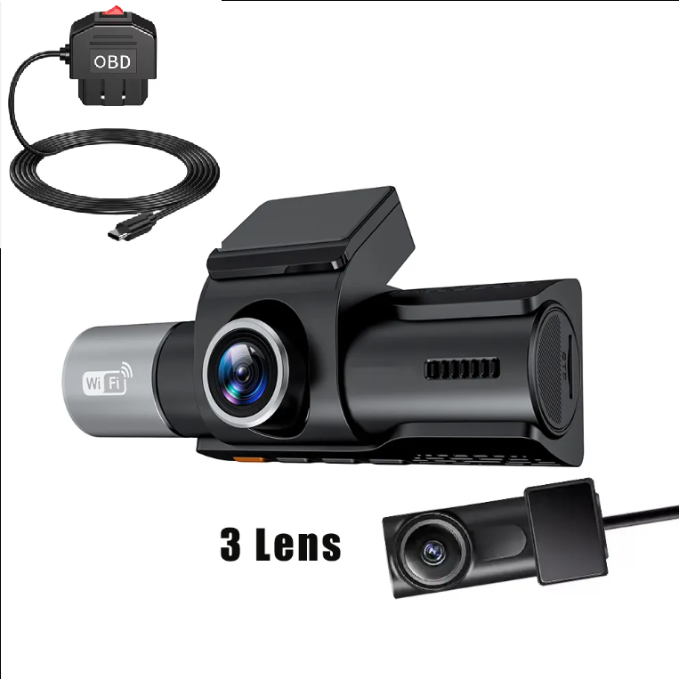J Tronic - JT-4K08- Dash Camera 4K 3 Channel (64 GB)