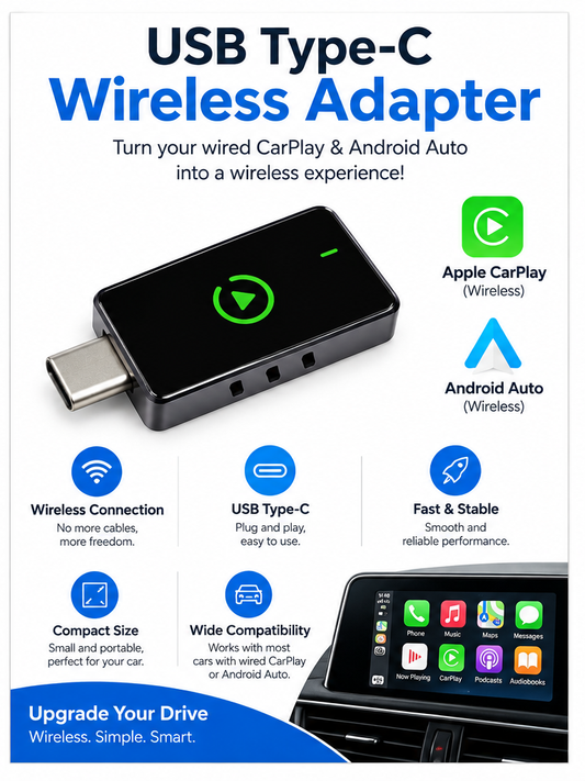 USB Type -C Wireless Carplay Adapter
